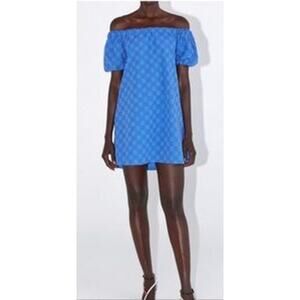 Zara | Dresses | Zara Blue Sequin Mini Dress | Poshmark